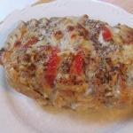 American Pork Filled with Cheese and Tomatoes Appetizer