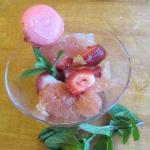 Grapefruit and Strawberries with Fresh Mint From The Garden recipe