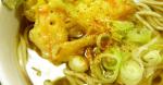 American Tasty Buckwheat or Udon tsuyu Noodle Broth Dinner