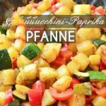 American Courgettes Peppers Pan with Potatoes Appetizer