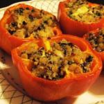 American Baked Capsicum bell Peppers Dinner