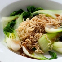 Bulgarian Quick Noodles with Bok Choy and Oyster Sauce Dinner