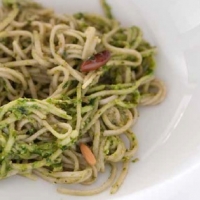 Bulgarian Soba Noodles with Pesto and Pinenuts Dinner