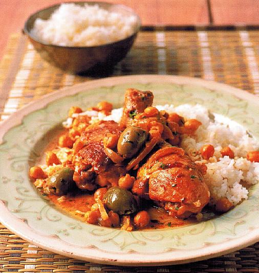 Moroccan Chicken Olive and Lemon Tagine Dinner