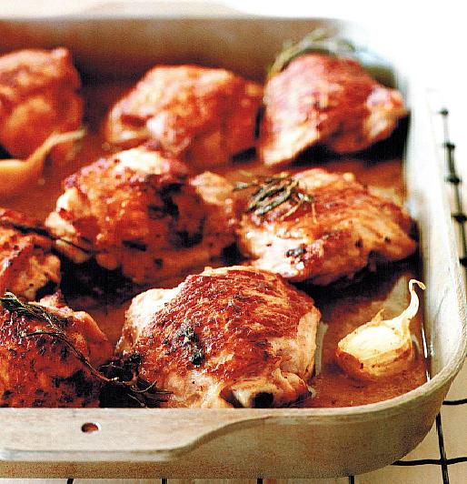 American Chicken with Rosemary and Garlic Dinner