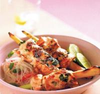 American Lemongrass--skewered Chicken with Thai Noodle Salad Appetizer
