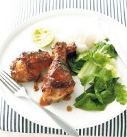 Chinese Sweet and Spicy Chicken Legs with Baby Bok Choy Appetizer