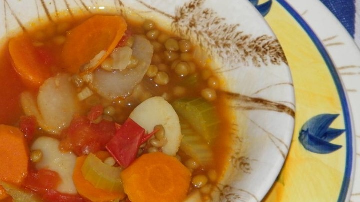American Chestnut Lentils and Vegetable Stew Recipe Appetizer
