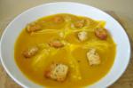 American Roasted Butternut Squash Soup With Crispy Croutons Appetizer