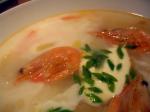 British Garlic Chilli and Ginger Seafood Chowder Appetizer