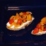 Canadian Toast of Boursin Trademark  with Grilled Peppers Appetizer