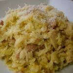 American Risotto Dishes with Chicken and Bacon Dinner