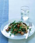 Asparagus With Shiitakes Shallots and Peas 1 recipe