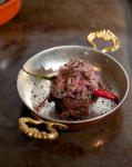 Turkish Edirnestyle Fried Lambs Liver with Red Onion Salad ciger Tava Appetizer