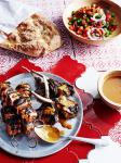 Turkish Grilled Meats with Ezme and Tomato Salad Appetizer