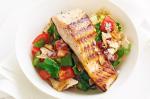 American Grilled Salmon With Fattoush Recipe Appetizer