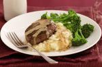 American Steak Diane With Broccolini and Mash Recipe Appetizer