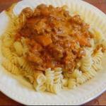 Pasta with Minced Pork Curry and Pineapple Sandwich recipe