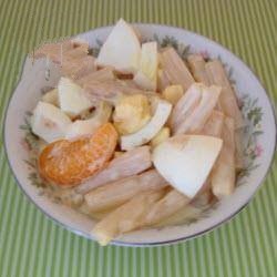 American Salad of Asparagus with Mandarins and Hard Boiled Eggs Appetizer