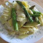 American Salad of Artichokes and Asparagus Appetizer