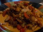 American Yatsobi beef Cabbage and Ramen Noodle Stirfry Dinner