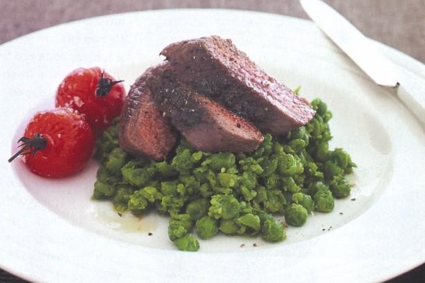 Australian Mint Marinated Lamb With Pea Mash Recipe Appetizer