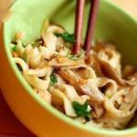 Thai Noodle Rice with Mushrooms and Peanuts Dinner