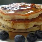 American Lazy Day Blueberry Pancakes Breakfast