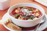 American Tomato and Basil Soup With Tortellini Recipe Appetizer