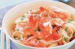 American Garlic And Chilli Prawns With Pasta Recipe Appetizer