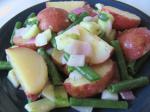 French Haricots Verts Red Potato and Cucumber Salad Dinner