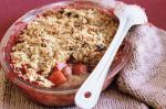 Australian Rhubarb Apple And Strawberry Crumble Recipe Dessert