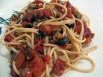 American Spaghetti With Tomato and Aubergine eggplant Sauce Dinner