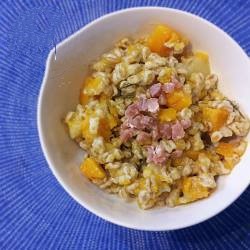 Australian Soup of Pearl Spelt with Pumpkin and Bacon Appetizer