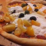Australian Pizza with Ricotta Cheese and Tomatoes Yellow Dinner