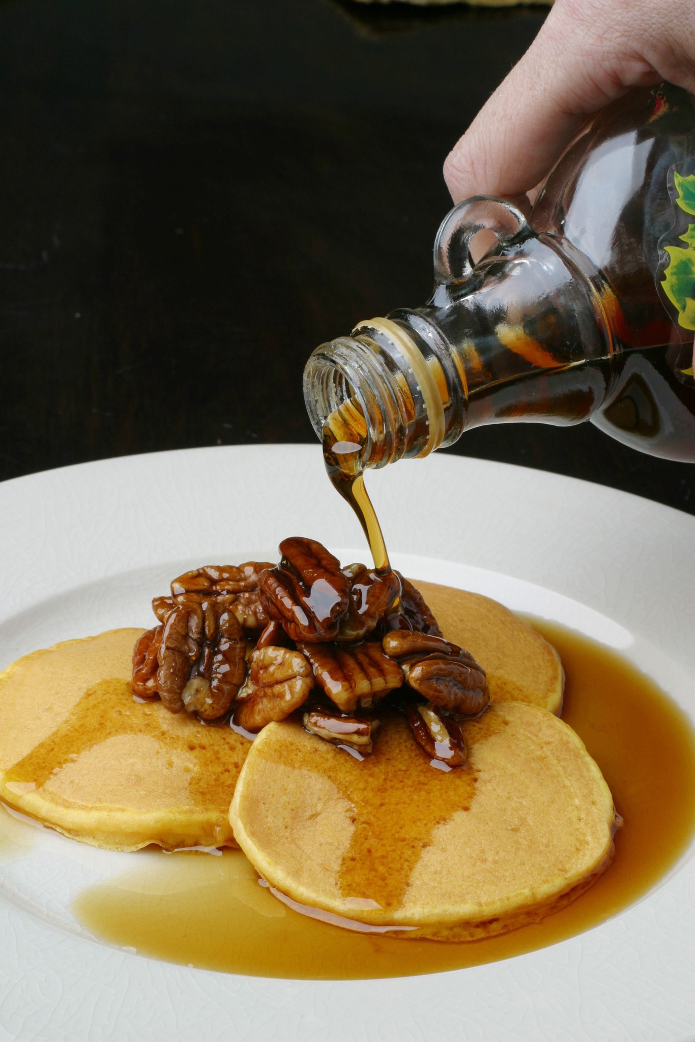 American Pumpkin Pancakes With Sticky Maple Pecans Recipe Breakfast