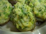 American Twicebaked Potatoes With Leeks Appetizer