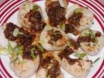 American Vodka Scallops With Seasoned Chipotle and Shallots Appetizer