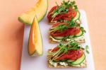 American Ricotta Tomato and Cucumber Crackers Recipe Appetizer