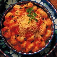 Italian Potato Gnocchi With Tomato And Basil Sauce Dinner