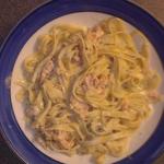 American Fettuccine with Smoked Salmon Vodka and Dill Alcohol