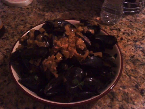 French Mussels and Sweet Leeks Dinner