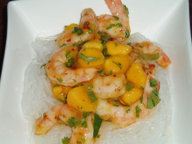 Australian Shrimp and Mango Salad With Glass Noodles Dinner