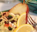 Australian Roasted Pears with Couscous and Winter Fruits Appetizer