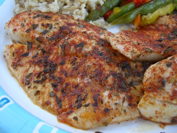 Italian Spicy Tilapia Dinner