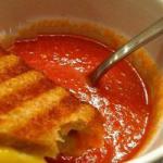 French Tomato Soup with Basil Appetizer