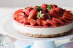 American Raw Strawberry Cheesecake vegan Recipe Dessert