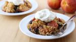 American Slowcooker Peachblueberry Cornbread Cobbler Dessert