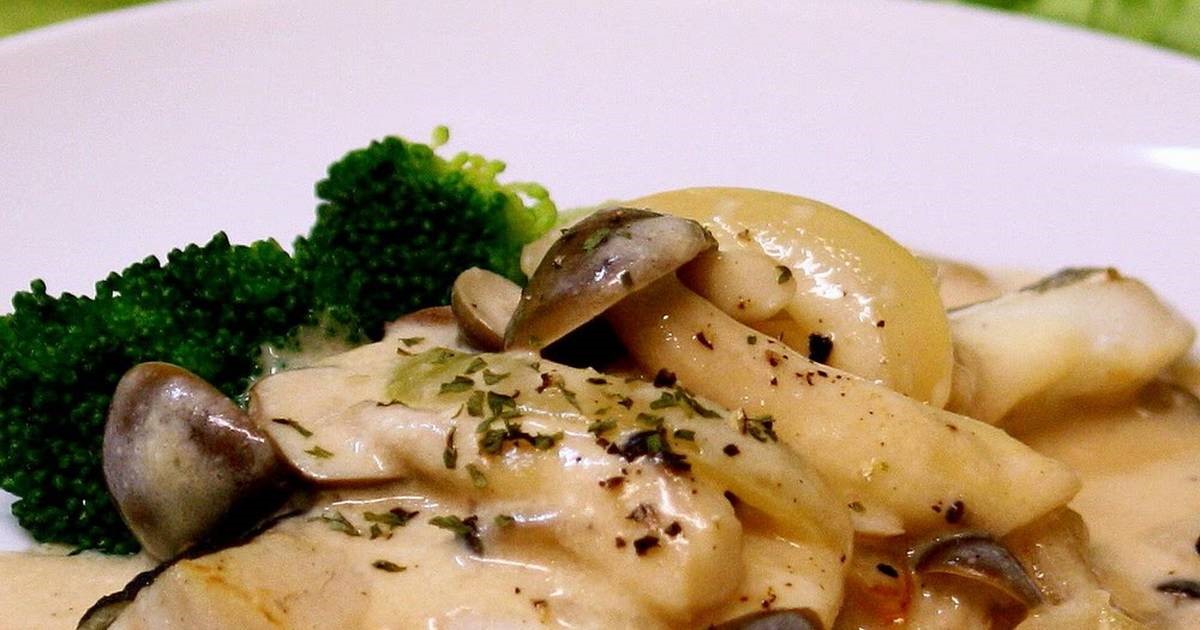 American Cod with Mushroom Cream Sauce 1 Appetizer