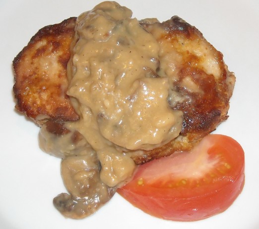 Australian Pork Chops With Mushrooms and a Mild Horseradish Sauce Dinner